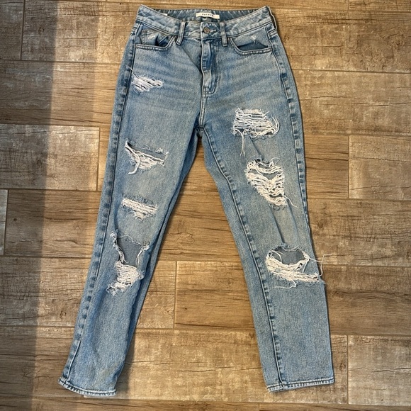PacSun Light Blue Distressed Mom Jeans - Picture 2 of 3